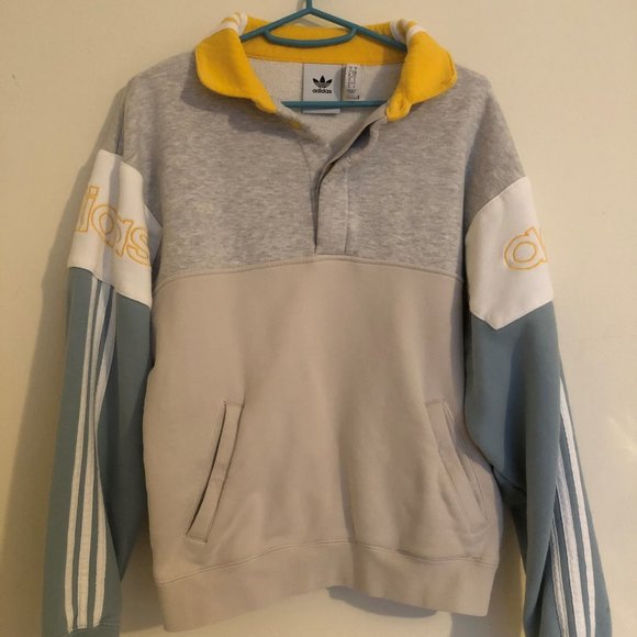 adidas colorblock rugby sweatshirt